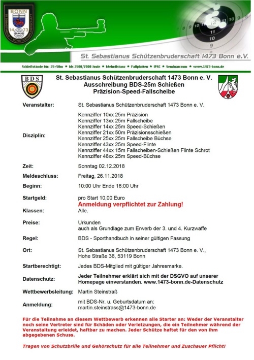 Pokalschiessen Tannenbusch 12.2018